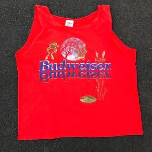 Vintage Budweiser frog tanktop